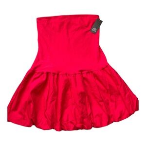 Wild Fable Red Strapless Bubble Hem Mini Dress Size M NWT